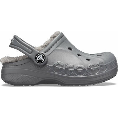 Crocs Detské šľapky BAYA LINED CLOG K sivá