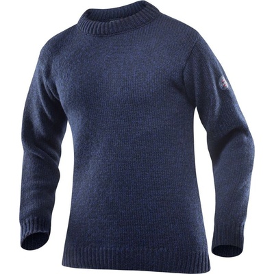 Devold vlněný svetr Nansen Sweater Crew Neck modrá dark blue melange