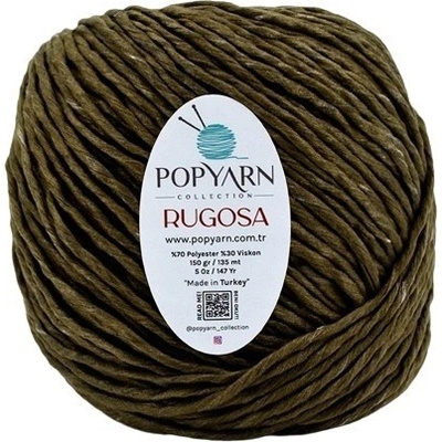 POPYARN Příze Rugosa B03- zelená, 150g 135m