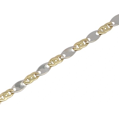 Pattic zlatý náramek bicolor BA02403-18
