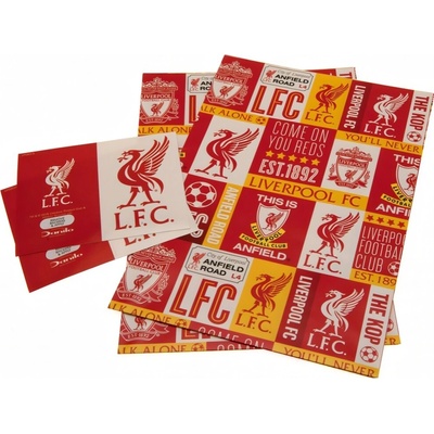 Liverpool FC Darčekový baliaci papier Liverpool FC, 2 ks, menovky