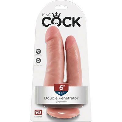 King Cock duo realistický dvojitý dildó naturálny
