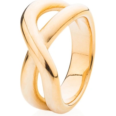 Franco Bene Double cross prsten pozlacený 482