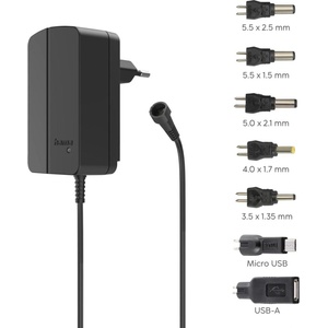 Hama Универсално захранване, регулируемо, 1500mA, 18W, max. 12V, 7 адаптера (HAMA-223615) - BestPC