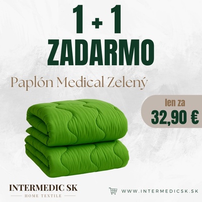 Intermedic SK Paplón Medical zelený mikrovlákno a duté vlákno 140x200