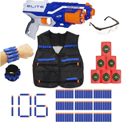 Nerf N-Strike Elite Disruptor + vesta + 100 šípov + terče + opasok + okuliare