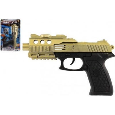 Teddies Pištoľ na zotrvačník plast 20x13cm na karte