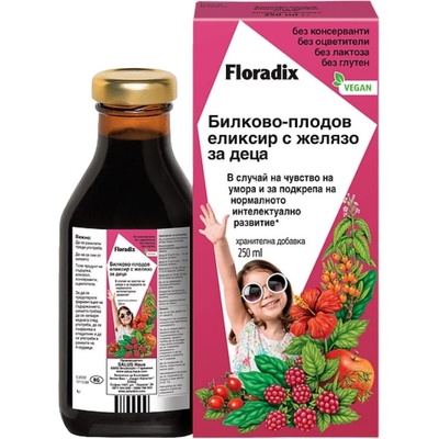 SALUS Билково-плодов еликсир с желязо за деца, 250 ml, Floradix