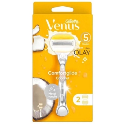 Gillette Venus Platinum Comfortglide OLAY Coconut (машина + 2 глави)