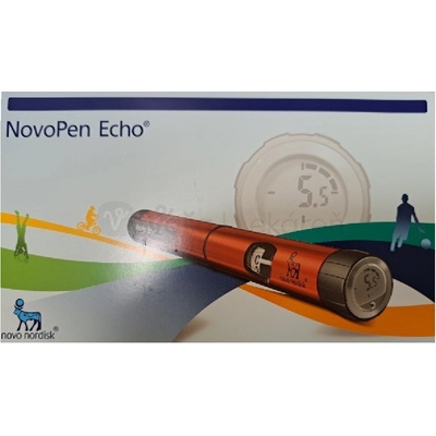 NovoPen Echo Inzulínové pero s pamäťou poslednej dávky (červené) 1 pero na aplikáciu inzulínu