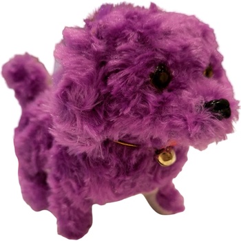 Плюшено куче ходи, маха с опашка и лае със звънче М21-307