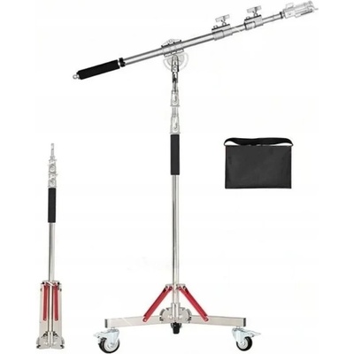 E-Reise Тежкотоварен статив за осветление с колела и boom рамо - до 3.2 м