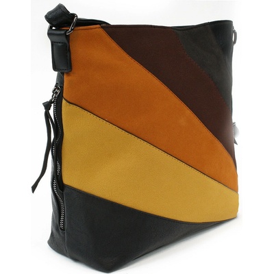 Čierna farebná dámska crossbody kabelka Cymba