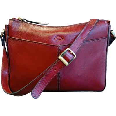 Katana crossbody kožená kabelka přes rameno červená 82628-08