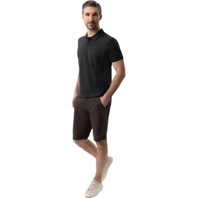 Pánské polo tričko s krátkým rukávem VOLCANO-O-TAFFY-BLACK MELANGE Černá