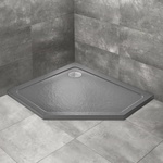 Radaway Петоъгълно душ корито Radaway Doros PT E Stone 100x80 см антрацит акрил ляво (SDRPT1080-01-64SL)