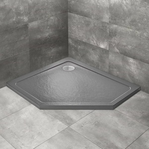 Radaway Петоъгълно душ корито Radaway Doros PT E Stone 100x80 см антрацит акрил ляво (SDRPT1080-01-64SL)