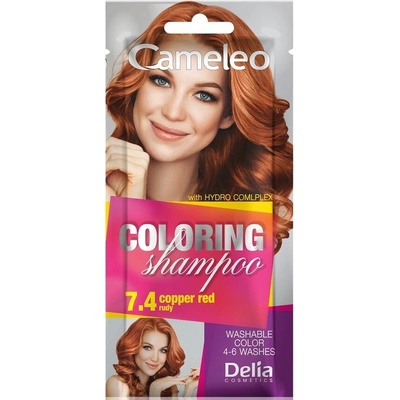 Delia cameleo farbiaci šampón na vlasy 7.4 copper red 40 ml
