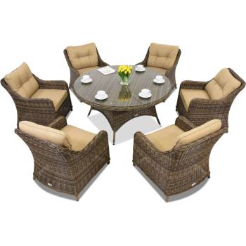 Garden Point Техноратанови градински мебели Толедо Виктория 6 Garden Point кафява (GAP120-VIC6)