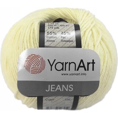 Priadza YarnArt Jeans 50g 160m 86 pastelová žltá