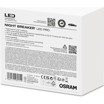 OSRAM 64193DWNB LED svietidlo Night Breaker® LED H4 12 V; 64193DWNB