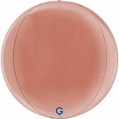 GRABO fóliový balónek Koule Rosegold 4D 38cm 15" nafukovací