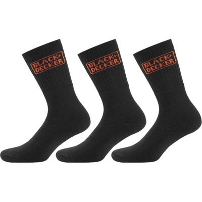 BLACK & DECKER SOCKS 3P Čierna Oranžová