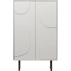 WOOOD Светлосив шкаф от борова дървесина 85x135 cm Cadiz - WOOOD (373990-M)