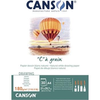 Canson Pad Càgrain Скицник 30 A4 180 g White (C400060577)