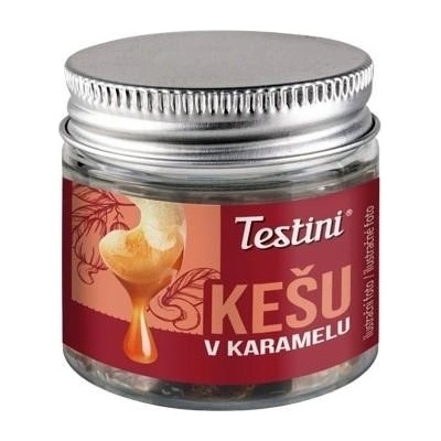 TESTINI Kešu v karamelu 90 g dóza