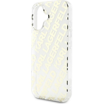 CG Mobile iPhone 16 KARL LAGERFELD IML ELECTROPLATED REPEATED LOGO силиконов протектор за телефон удароустойчив GOLD KLHCP16SHKFOEMD (KLHCP16SHKFOEMD)