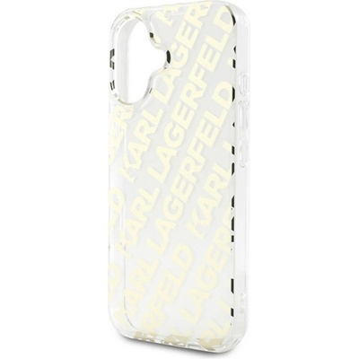 CG Mobile iPhone 16 KARL LAGERFELD IML ELECTROPLATED REPEATED LOGO силиконов протектор за телефон удароустойчив GOLD KLHCP16SHKFOEMD (KLHCP16SHKFOEMD)