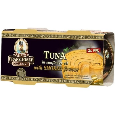 Franz Josef Kaiser Tuniak steak v slnečnicovom oleji s údenou príchuťou 2x80g