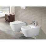 Villeroy & Boch Комплект тоалетна чиния Villeroy&Boch Subway 2.0 с окачено биде и тънък капак с плавно затваряне (56001001+54000001+9M78S101)