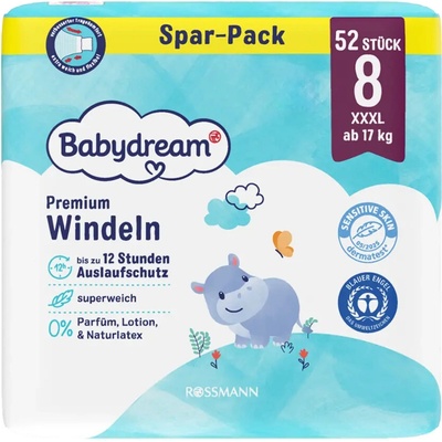 Babydream premium XXXL Jumbo 17+ 8, 52 ks