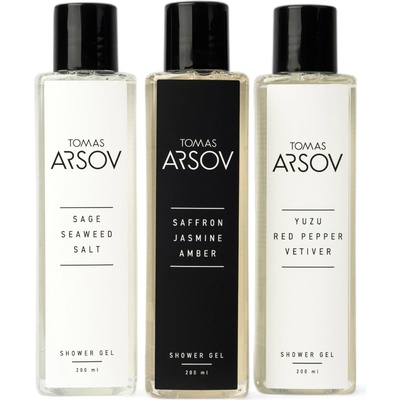 Tomas Arsov Yuzu Red Pepper Vetiver sprchový gél 200 ml + Sage Seaweed Salt sprchový gél 200 ml + Saffron Jasmine Amber sprchový gél 200 ml kozmetická sada