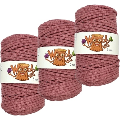 Woody Crafts 3x Woody 5 mm – Starorůžová (100m)
