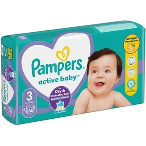Pampers Памперси Pampers Active Baby 3 (6-10 кг. ) - 66 броя