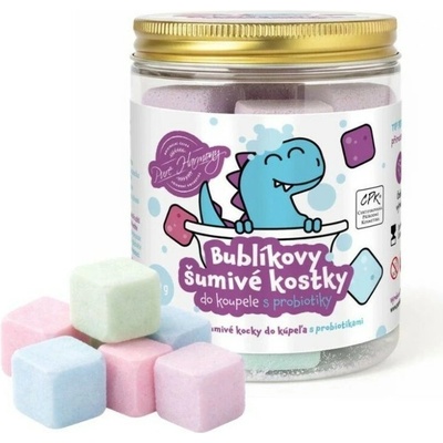 PURE HARMONY Bublíkove šumivé kocky do kúpeľa s probiotikami 180 g