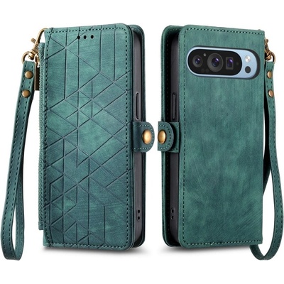 VSECHNONAMOBIL GEOM Peněženkové pouzdro pro Google Pixel 9 zelené 81392