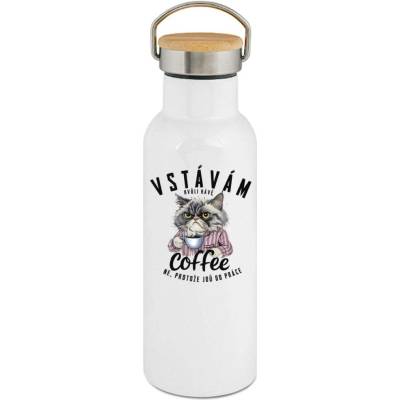 123TRIKO termoska Vstávám kvůli kávě, ne, protože jdu do práce 500 ml narozeniny