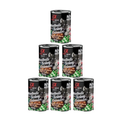 Alpha Spirit Dog Meatballs turkey with coriander 6 x 400 g