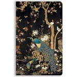 Flame Tree Publishing Ashmolean Museum: Embroidered Hanging with Peacock (Soft Touch Journal) | Flame Tree Publishing