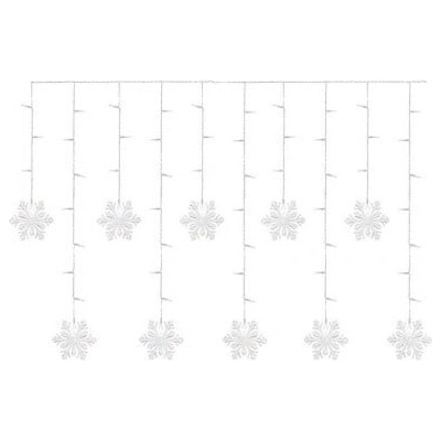 Emos LED vianočný záves vločky 135x50cm vnútorná studená biela DCGW13