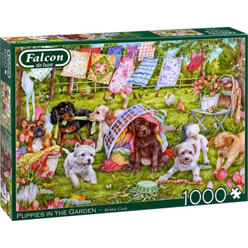 Falcon Пъзел Falcon от 1000 части - Кученца в градината (11390)