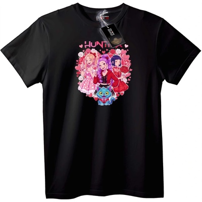 NOONEBRAND Тениска Ловни Момичета и Котешка Любов - 2XL, Black
