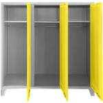 Carmen Метален шкаф Carmen CR-1605-3 JZ - сив / жълт (3580179_4) - bay