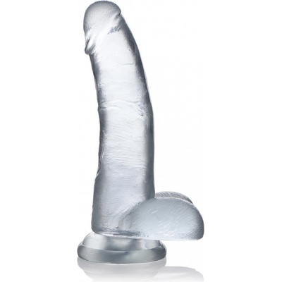 Curve Novelties C-Thru Jock Dong with Balls 8" Clear