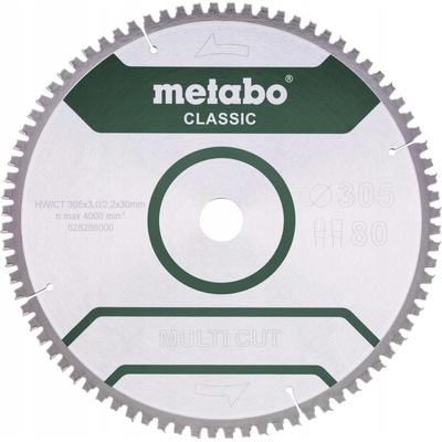 METABO 628286000 UNIVERZÁLNÍ KOTOUČOVÁ PILA 305x30mm Z80 FZ/TZ 5°