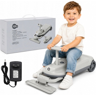 KidsCleanCar s mopem bílé/modré